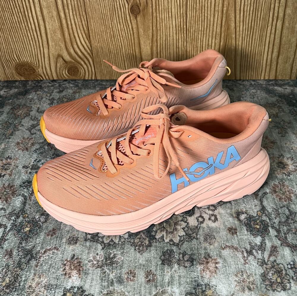 Hoka Rincon 3 Shell Coral Peach Shoes / Women 7 B Medium / Running 1119396